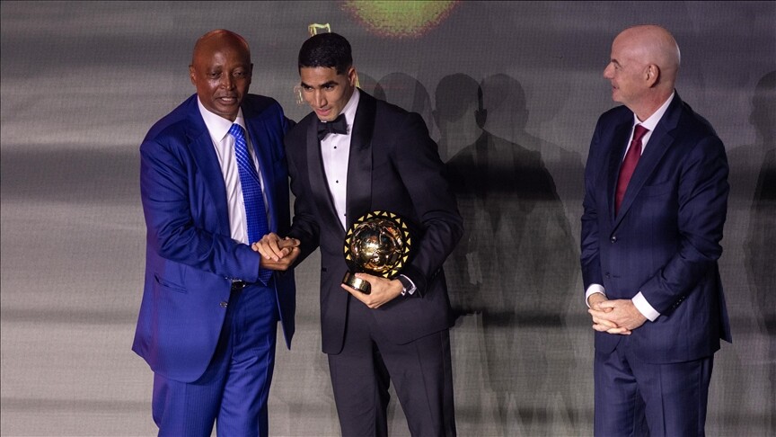 Afrika'da yılın futbolcusu ödülünü Achraf Hakimi kazandı