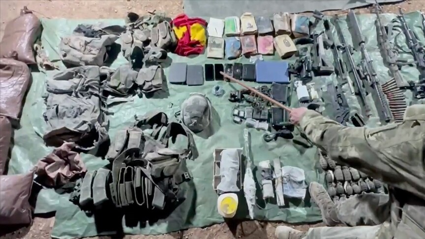 Pençe-Kilit Harekatı bölgesinde terör örgütünün kullandığı mağara tespit edildi