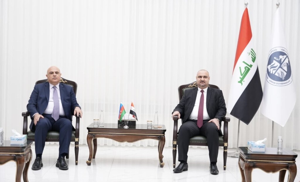 Kerkük Valisi Ağa, Azerbaycan’ın Bağdat Büyükelçisi Selimov’u Kabul Etti