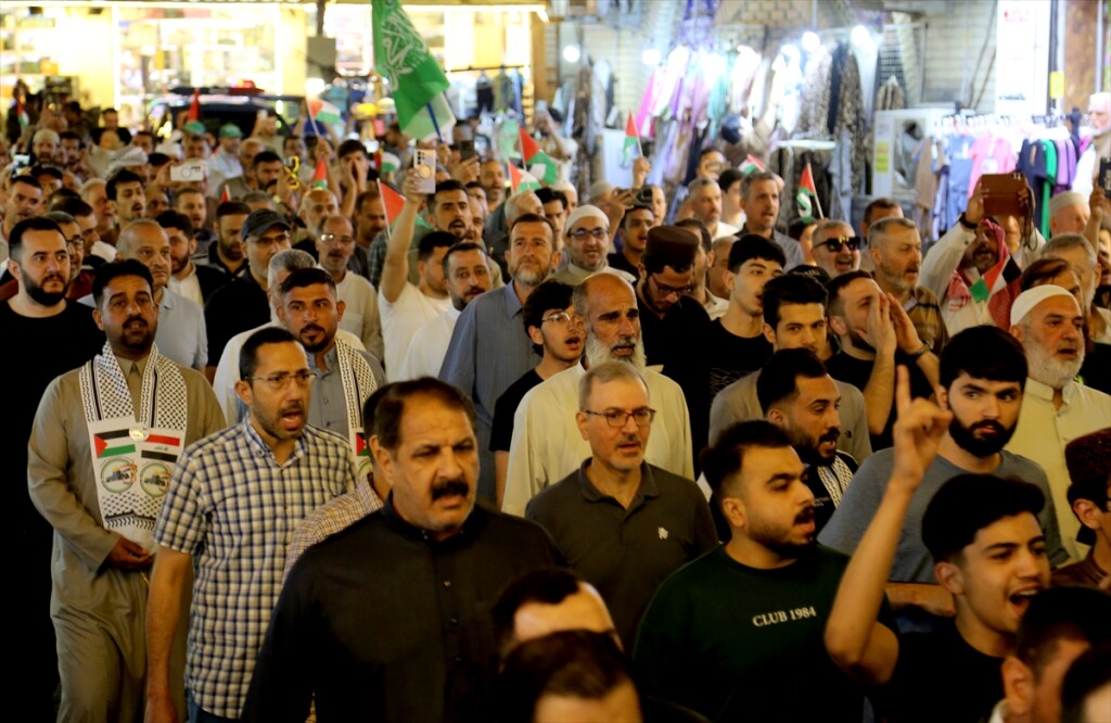 Irak’ta Gazze’ye destek gösterisi düzenlendi