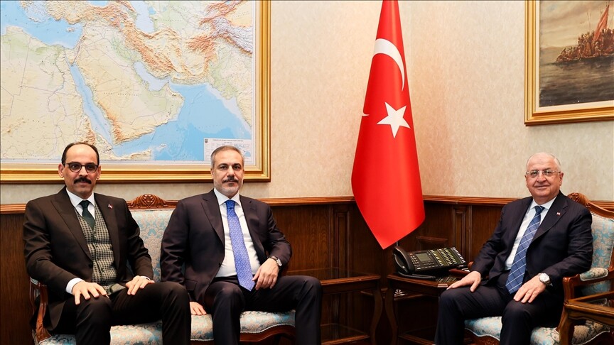 Türkiye Milli Savunma Bakanı Güler, Dışişleri Bakanı Fidan ve MİT Başkanı Kalın ile görüştü