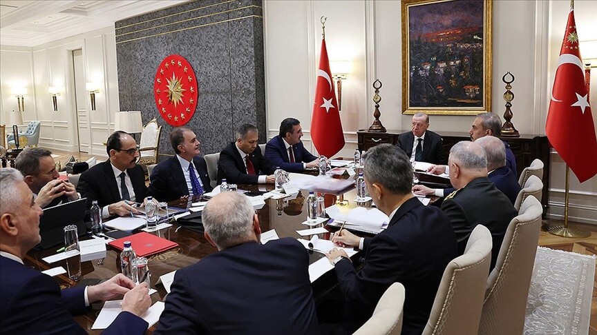 Türkiye Cumhurbaşkanı Erdoğan'ın başkanlığında güvenlik toplantısı yapıldı
