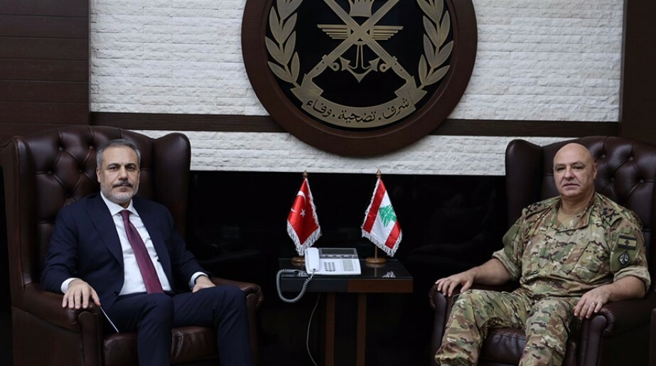 Türkiye Dışişleri Bakanı Fidan, Lübnan Genelkurmay Başkanı Avn ile bir araya geldi