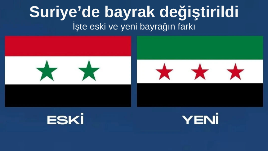 Suriye'nin bayrağı değiştirildi: Yeni bayrağın anlamı nedir?