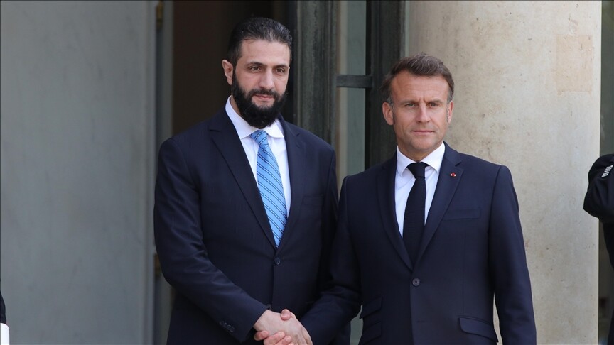 Suriye Cumhurbaşkanı Şara ile Macron görüştü