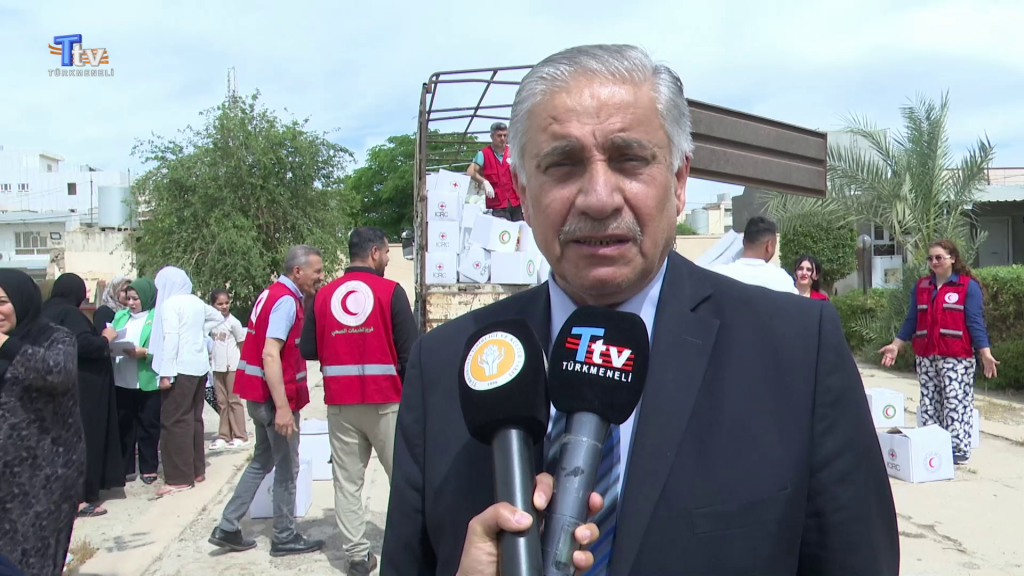 Türkmeneli vakfı ile Irak Kızılay derneği yardım kolileri dağıttı.
