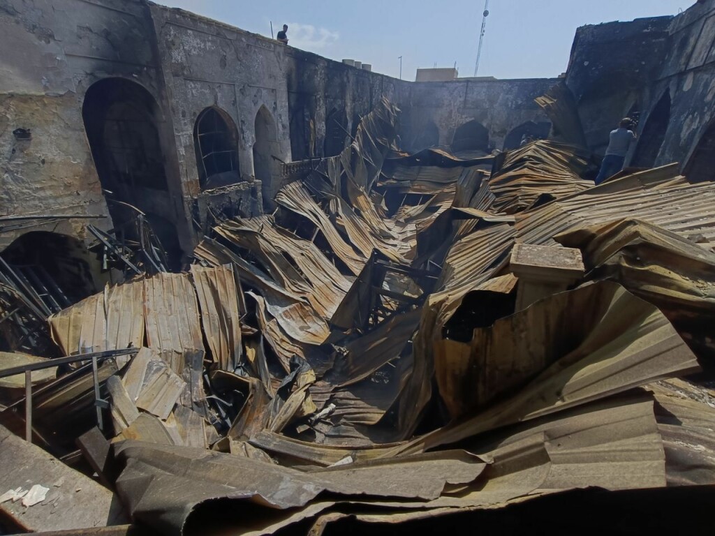 Erbil'den sonra Kerkük'ün tarihi hanlarını ateş sardı
