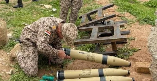 Kerkük'te 4 Katyuşa roketi ve fırlatma rampaları ele geçirildi.