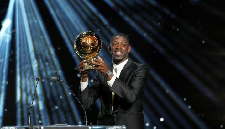 Altın Top ödülünü, Fransız futbolcu Dembele kazandı