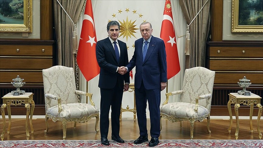 Türkiye Cumhurbaşkanı Erdoğan, IKBY Başkanı Neçirvan Barzani’yi kabul etti