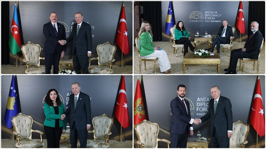 Türkiye Cumhurbaşkanı Erdoğan Antalya Diplomasi Forumu'nda liderlerle bir araya geldi