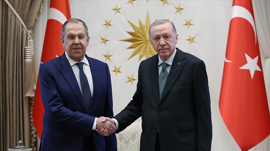 Türkiye Cumhurbaşkanı Erdoğan, Rusya Dışişleri Bakanı Lavrov'u kabul etti