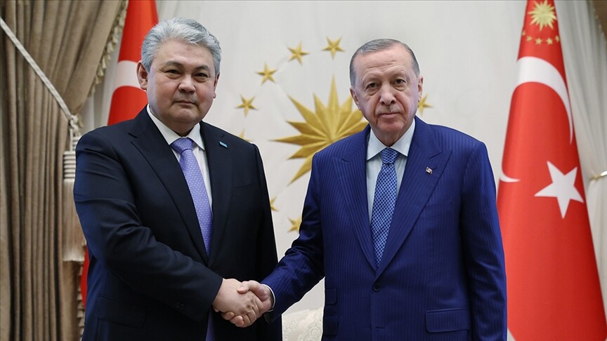 Türkiye Cumhurbaşkanı Erdoğan, Kazakistan Dışişleri Bakanı Koşerbayev'i kabul etti