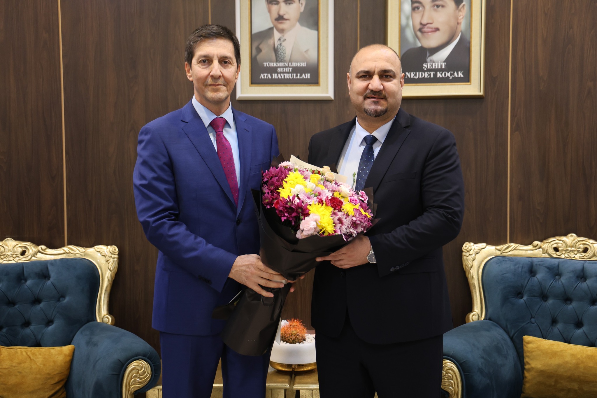 ITC Genel Başkanı Ağa'ya Kerkük Türkmen Kardeşlik Ocağı'ndan tebrik ziyareti