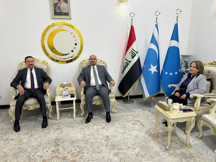 ITC Genel Başkanı Mehmet Seman Ağa, Siyade Partisi yetkililerinden Halit El-Mifreci'yi kabul etti