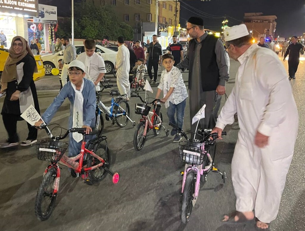 Kerkük'te teravih namazına giden 120 çocuk bisikletle ödüllendirildi