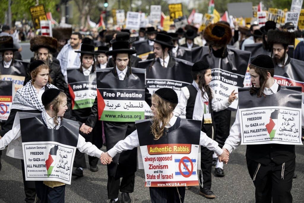 ABD'nin başkenti Washington'da binlerce kişi Filistin'e destek gösterisinde bir araya geldi