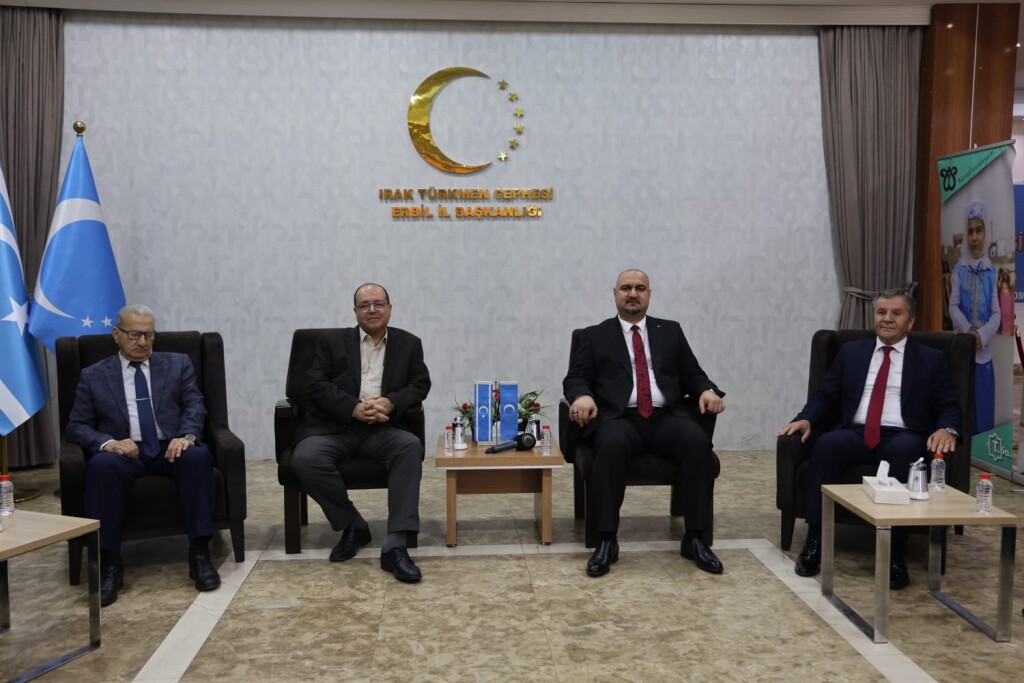 Irak Türkmen Cephesi Genel Başkanı, Erbil Bürosunu ziyaret etti ve Büro kadrosuyla görüştü