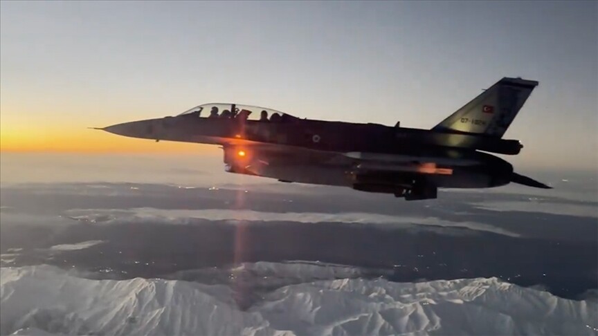 Irak ve Suriye'nin kuzeyine düzenlenen hava harekatları ile 78 hedef imha edildi, 77 terörist etkisiz hale getirildi