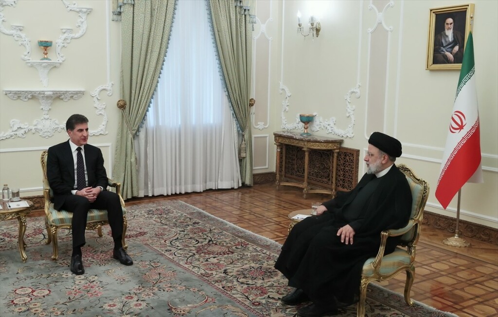 İran Cumhurbaşkanı Reisi, IKBY Başkanı Barzani ile ikili ilişkileri görüştü