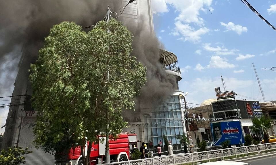 Kerkük'te Plaza Otel'de yangın