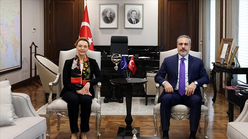 Türkiye Dışişleri Bakanı Fidan, Avrupa Konseyi Genel Sekreteri Buric'i kabul etti