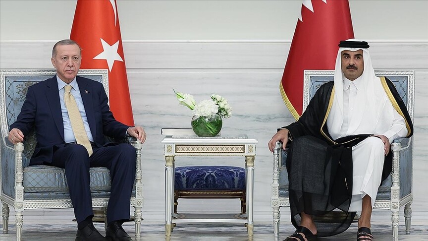 Erdoğan'ın Katar Emiri Al Sani ile görüşmesinde İsrail'in Gazze katliamındaki son durum ele alındı