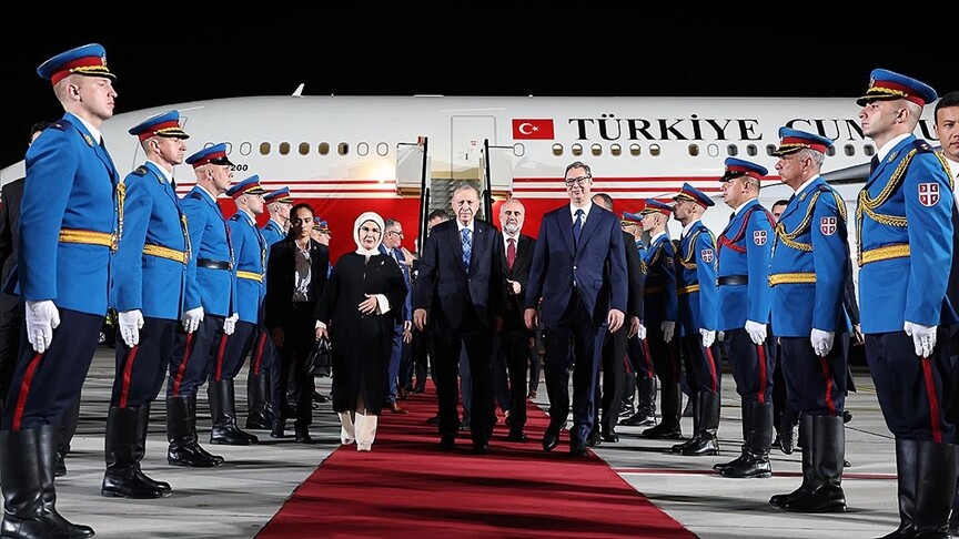 Türkiye Cumhurbaşkanı Erdoğan Sırbistan'da