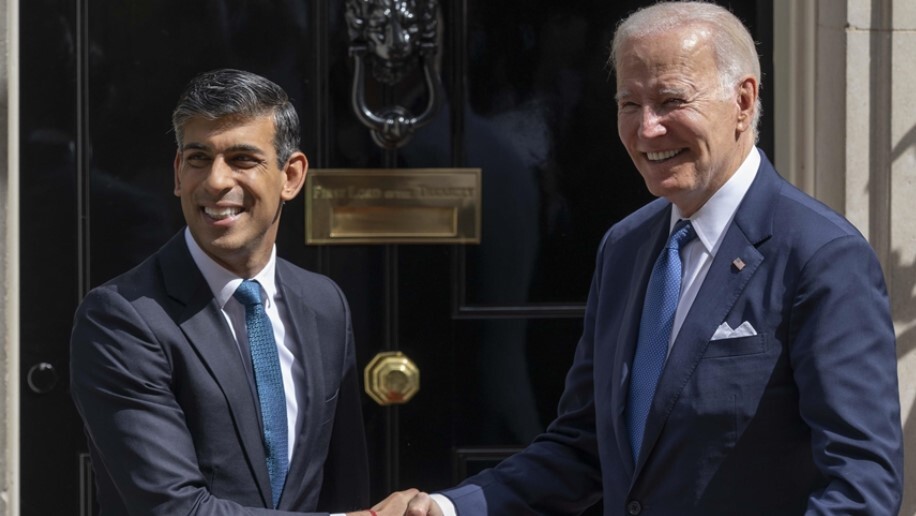ABD Başkanı Biden, NATO Zirvesi öncesi İngiltere Başbakanı Sunak'la görüştü