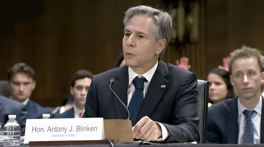 ABD Dışişleri Bakanı Blinken, Senatoda Gazze saldırıları nedeniyle protesto edildi
