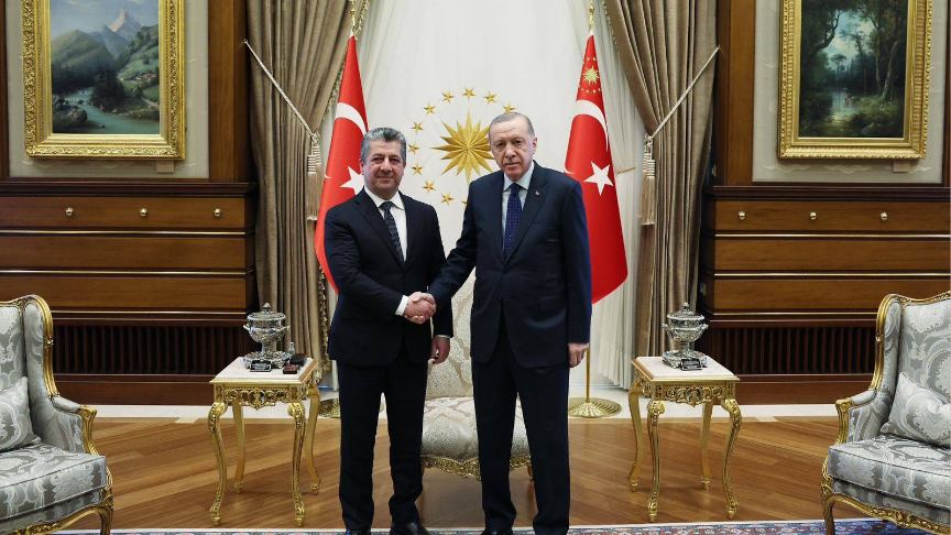 Türkiye Cumhurbaşkanı Erdoğan, Barzani'yi kabul etti