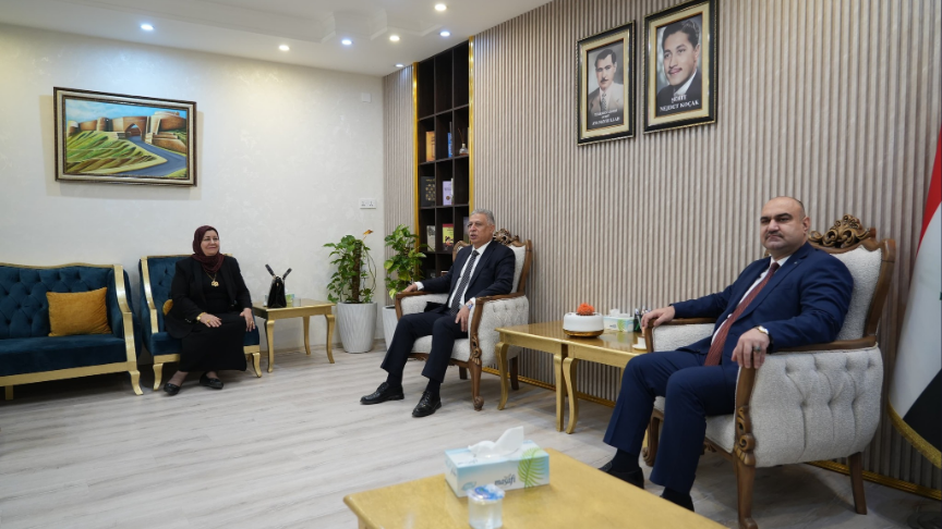 ITC Genel Başkanı Mehmet Seman Ağa, Erşat Salihi ve Gülsel Mehmet Abdurrahman'ı kabul etti