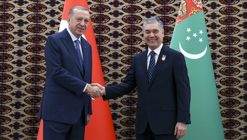 Erdoğan, Türkmenistan Ulusal Konseyi Halk Maslahatı Başkanı Berdimuhamedov ile görüştü