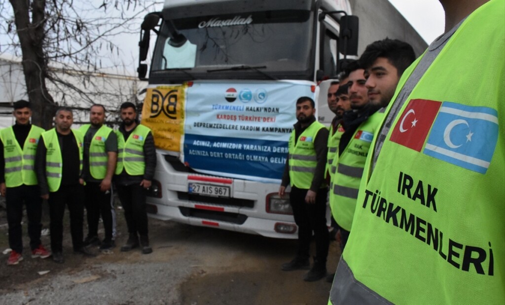 Türkmenlerin gönderdiği yardım tırları Malatya'ya ulaştı
