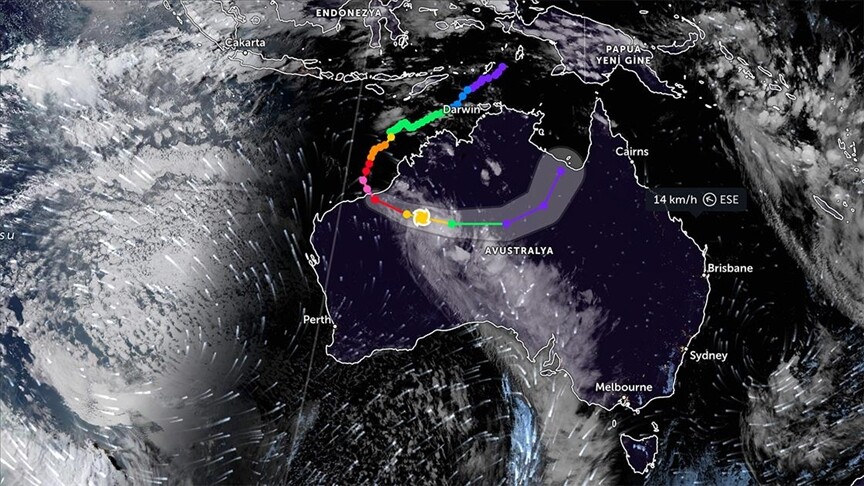 Avustralya'nın batısını etkilemesi beklenen şiddetli Ilsa Kasırgası karaya ulaştı