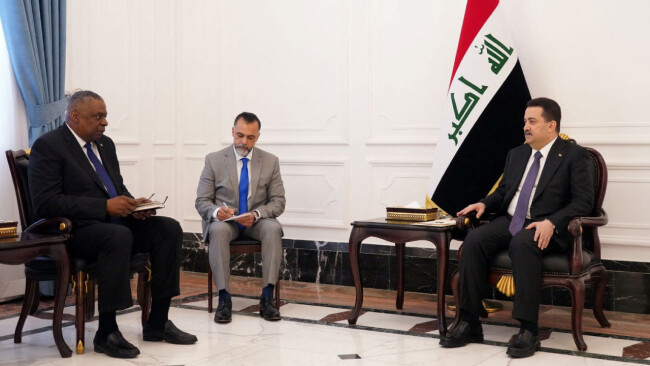 Başbakan Sudani ile ABD Savunma Bakanı Austin Bağdat'ta bir araya geldi