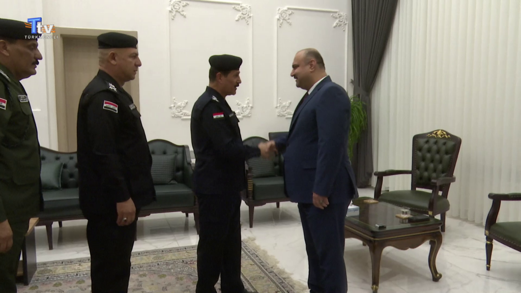 Kerkük Valisi Mehmet Seman Ağa, Korgeneral Salih Nasır el-Amiri ile güvenlik gündemini ele aldı