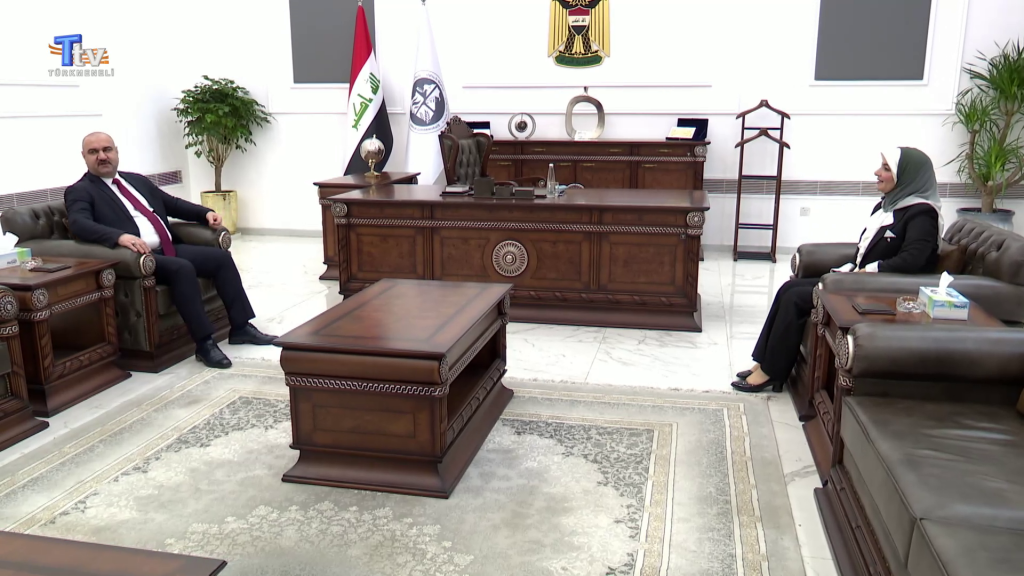 Kerkük Valisi Mehmet Seman Ağa, milletvekili Selva el-Muferci’yi kabul etti