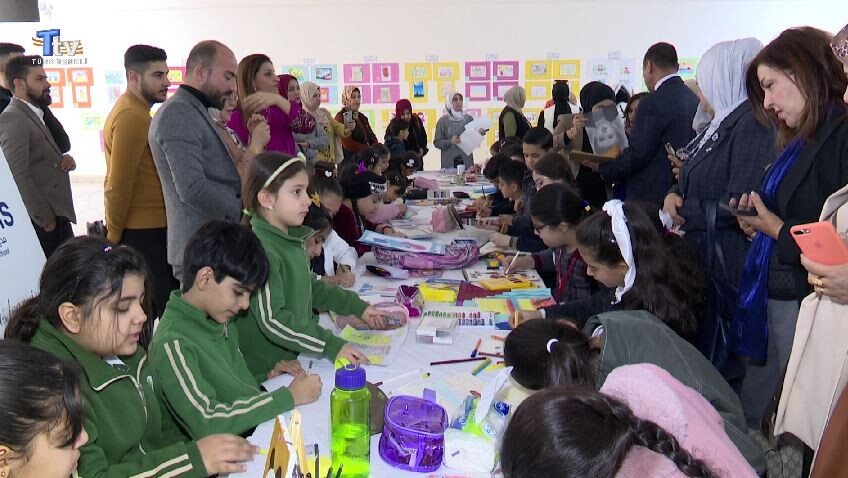 Kerkük’te ilkokul öğrencilerinden geniş katılımlı resim sergisi