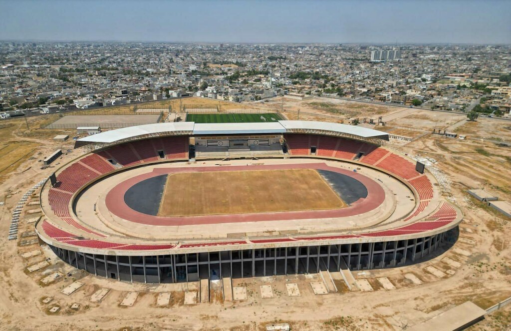 Kerkük Olimpiyat Stadı’nda yenileme çalışmaları yeniden başladı
