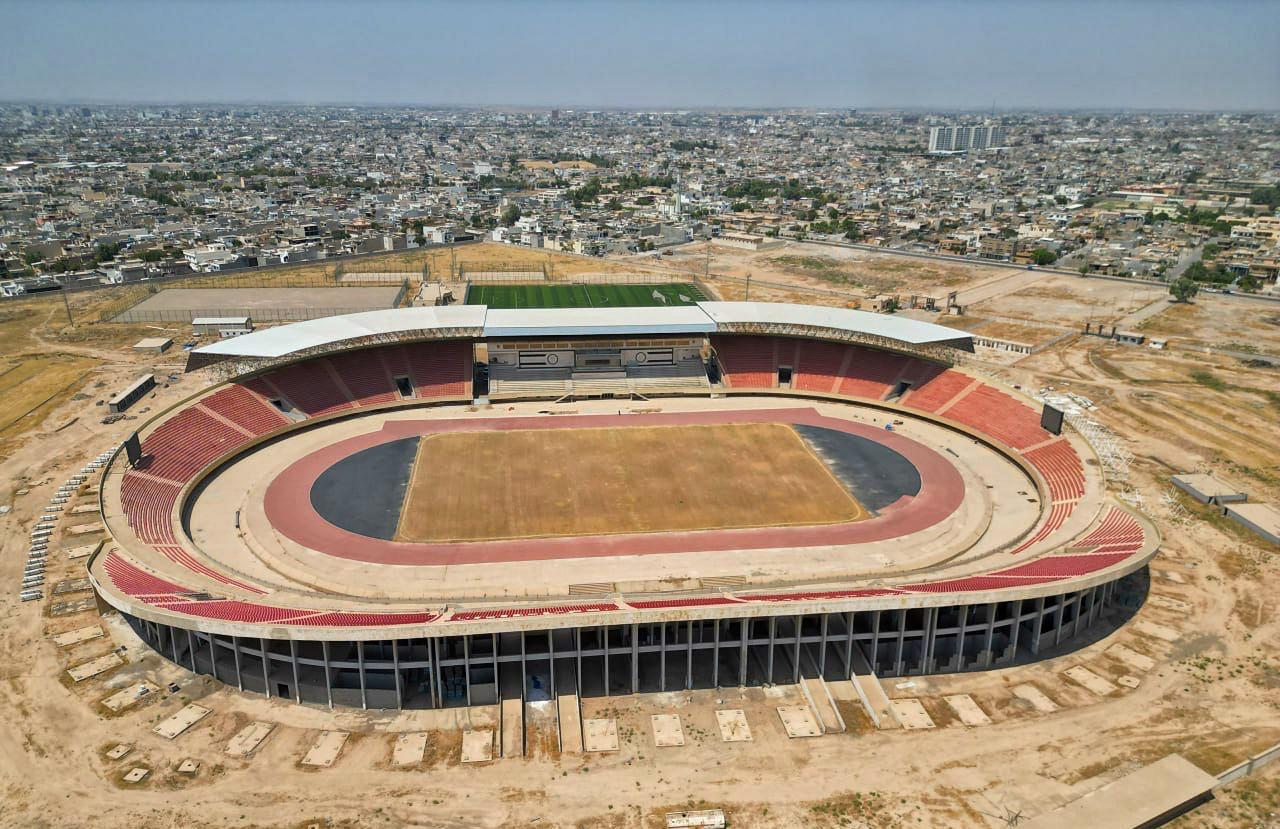 Kerkük Olimpiyat Stadı’nda yenileme çalışmaları yeniden başladı