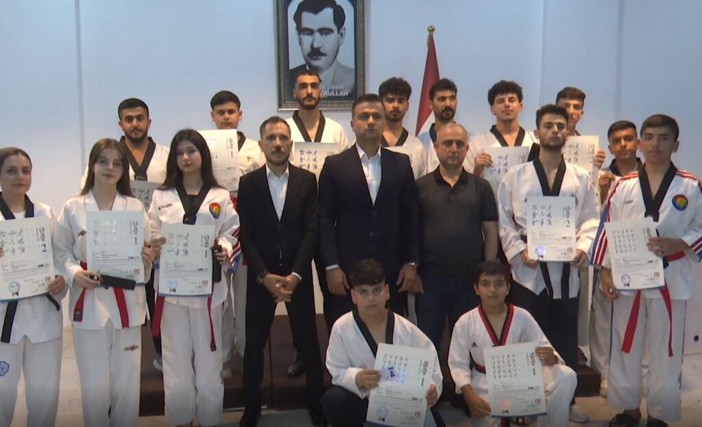 Türkmen sporculardan tekvandoda büyük başarı: Siyah kemer törenle verildi